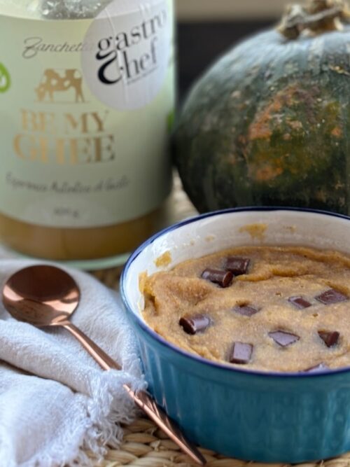 Mug Cake alla Zucca senza glutine, uova e latte